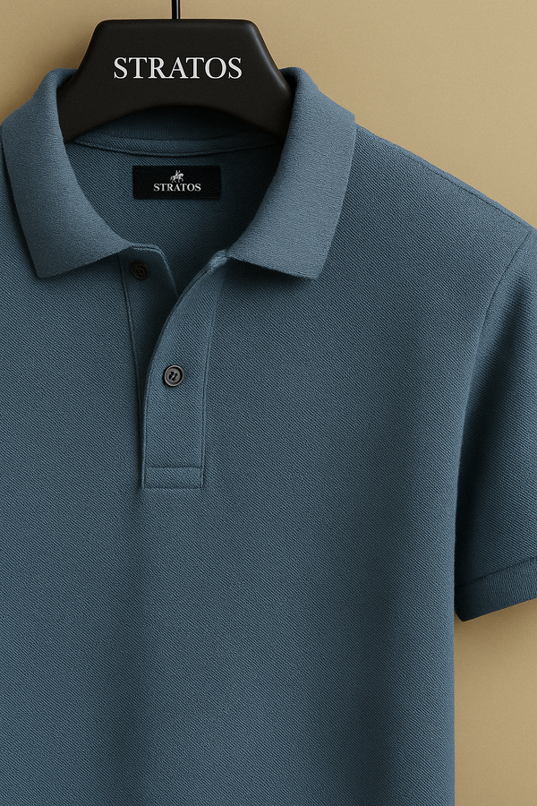 Polo Bleu Gris