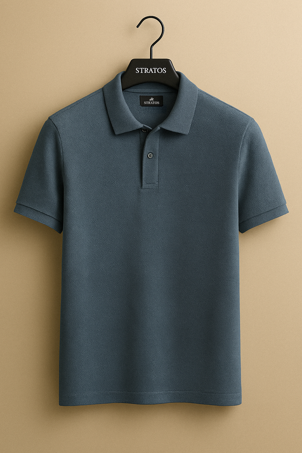 Polo Bleu Gris