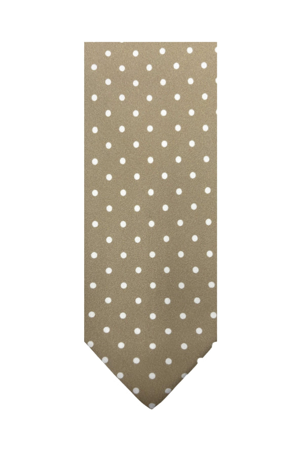 Cravate Beige à Pois