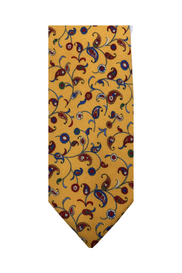 Cravate Fleurie Orange