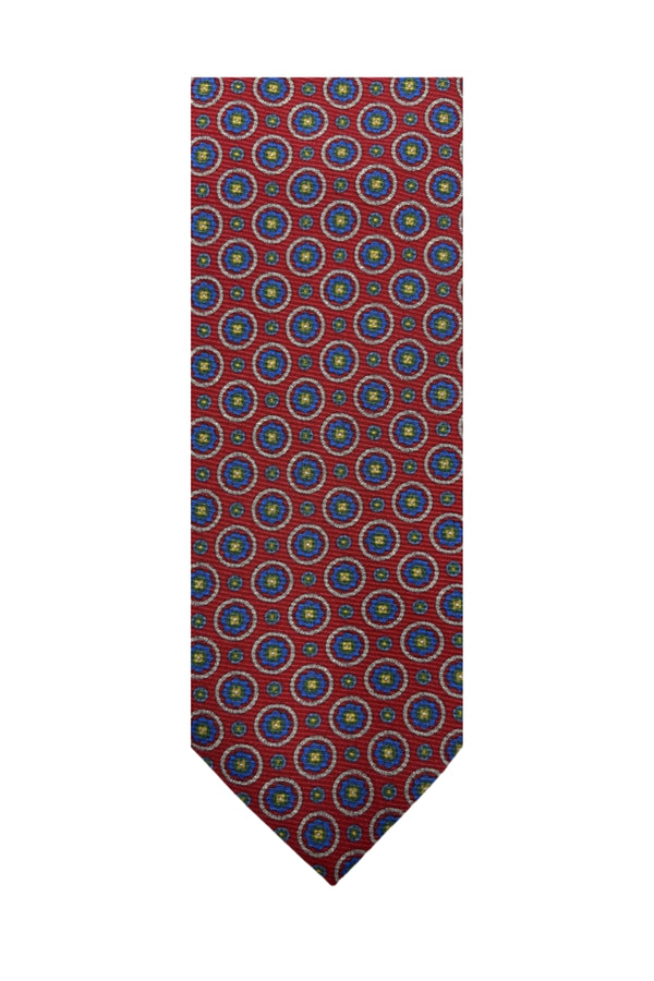 Cravate Rouge à Motifs