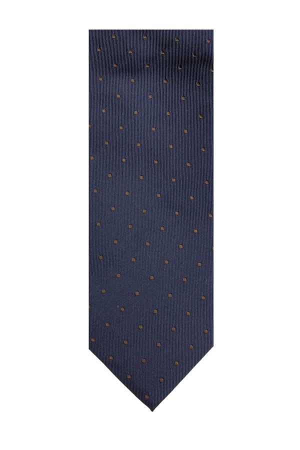 Cravate Navy à Pois Rouges