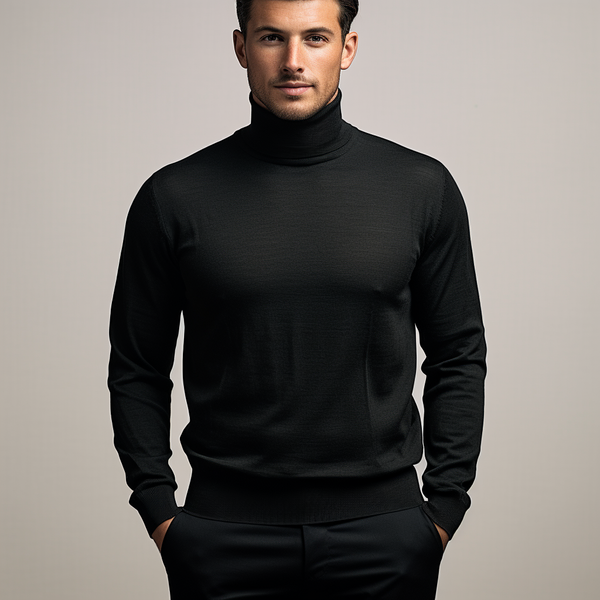 Col Roulé Mérinos Anthracite - Stratos
