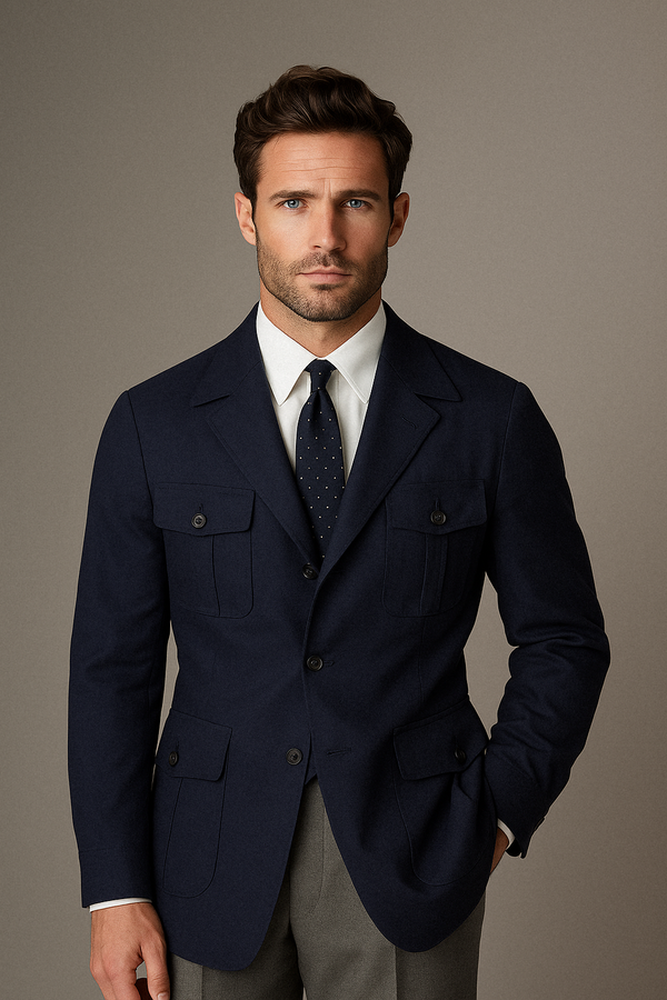 Veste Saharienne – Bleu Marine
