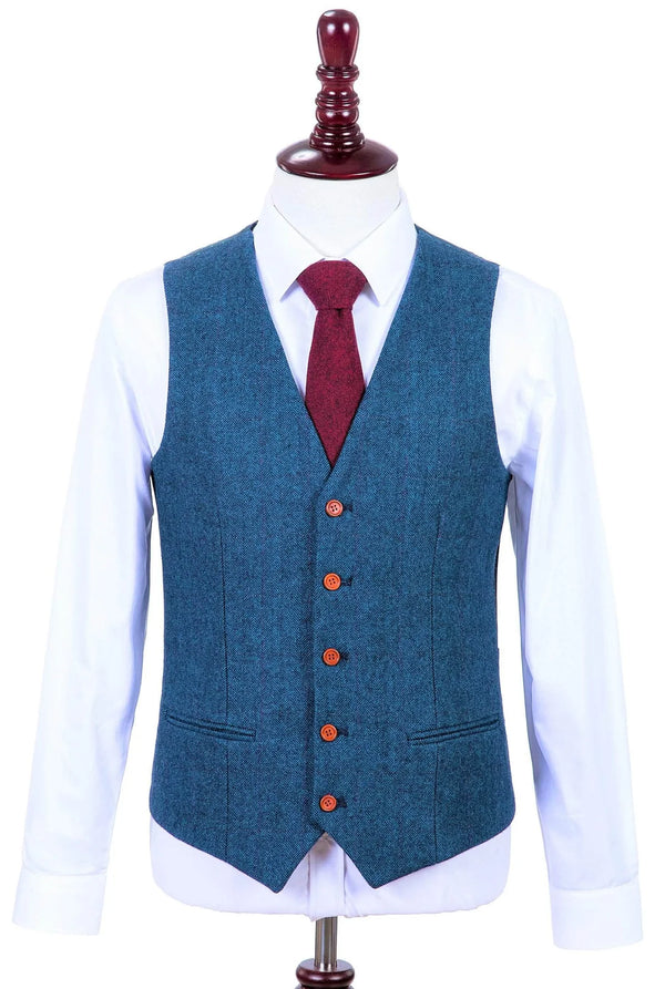Costume Tweed à Chevrons Bleu - Stratos