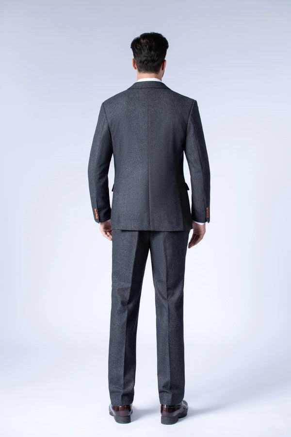 Costume Tweed à Chevrons Charbon - Stratos