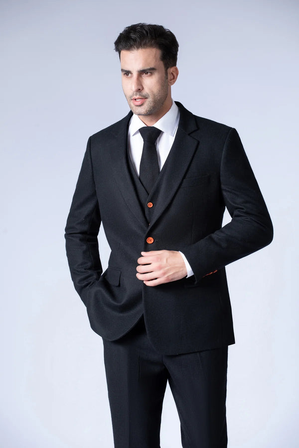 Costume Tweed Noir - Stratos