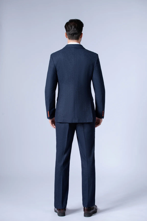 Costume Tweed Barleycorn Navy - Stratos