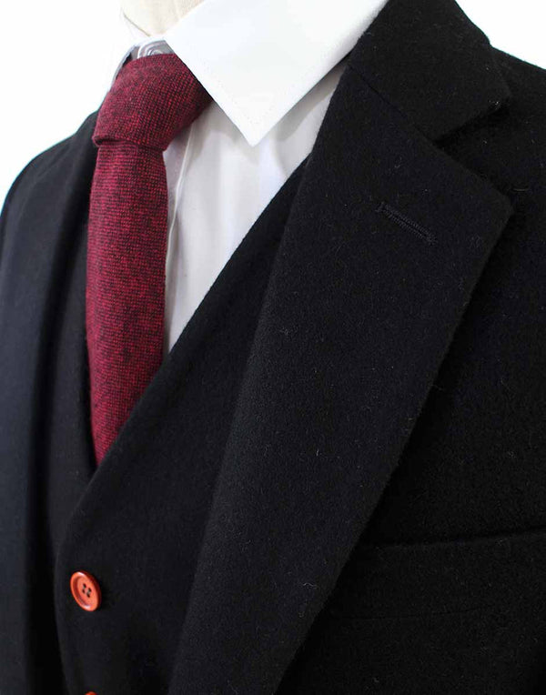 Costume 3P Tweed Noir - Stratos