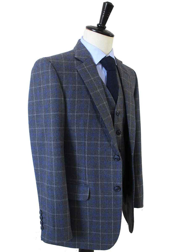 Costume 3P Tweed à Carreaux Gris - Stratos