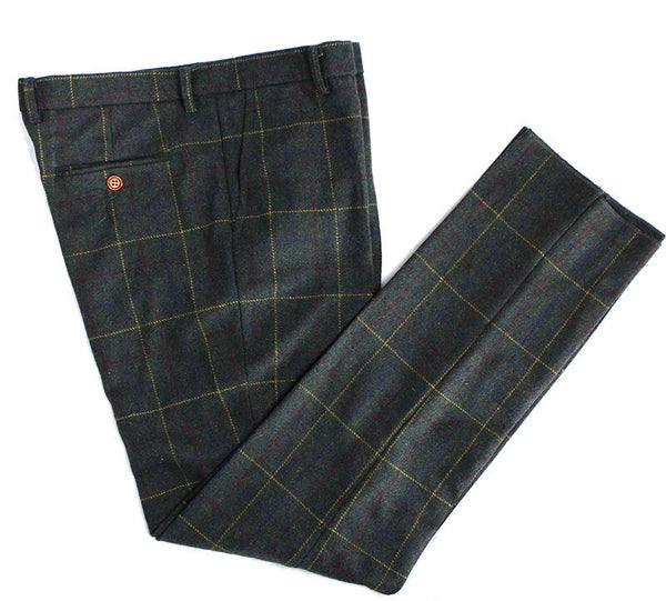 Costume 3P Tweed à Carreaux Vert - Stratos