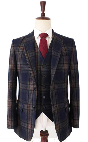 Costume 3P Tweed Prince de Galles Nuit - Stratos