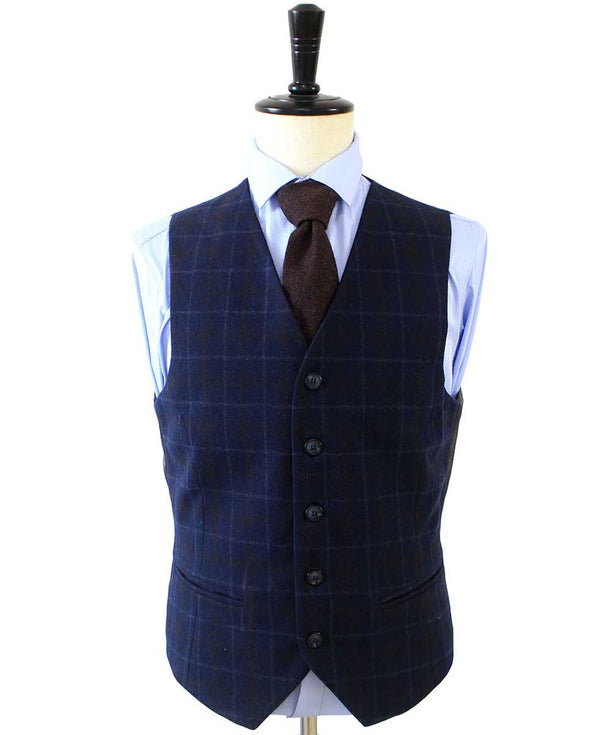 Costume 3P Tweed à Carreaux Navy - Stratos