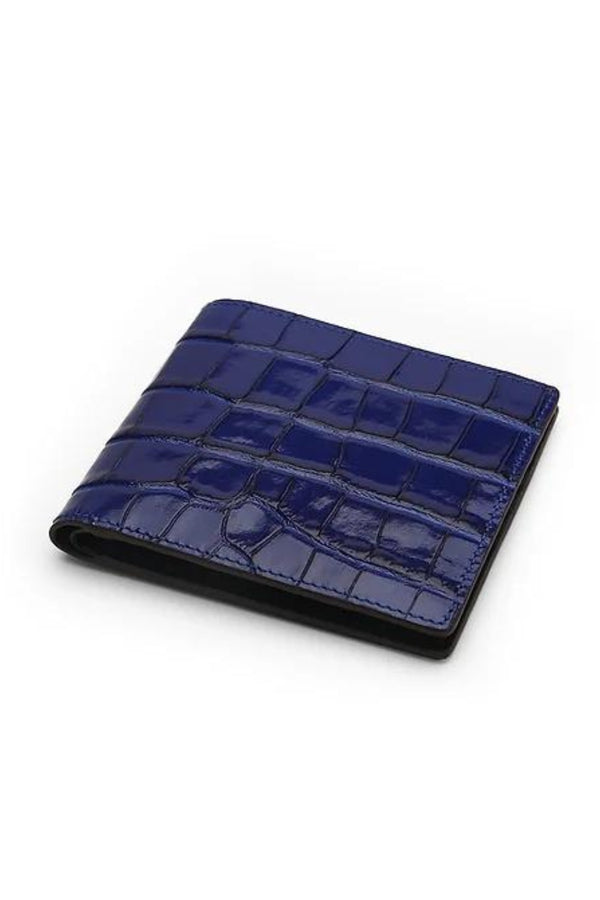 Portefeuille Crocodile Bleu - Stratos