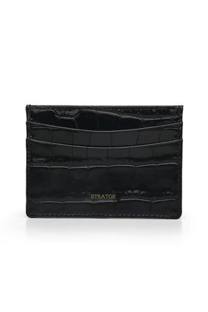 Porte Cartes Crocodile Noir - Stratos