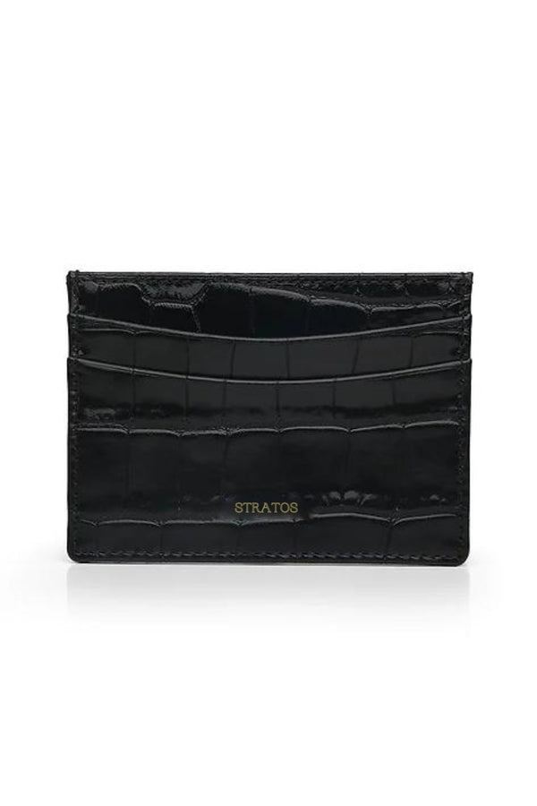 Porte Cartes Crocodile Noir - Stratos