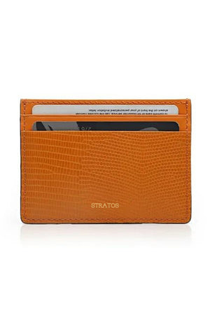Porte Cartes Lézard Orange - Stratos