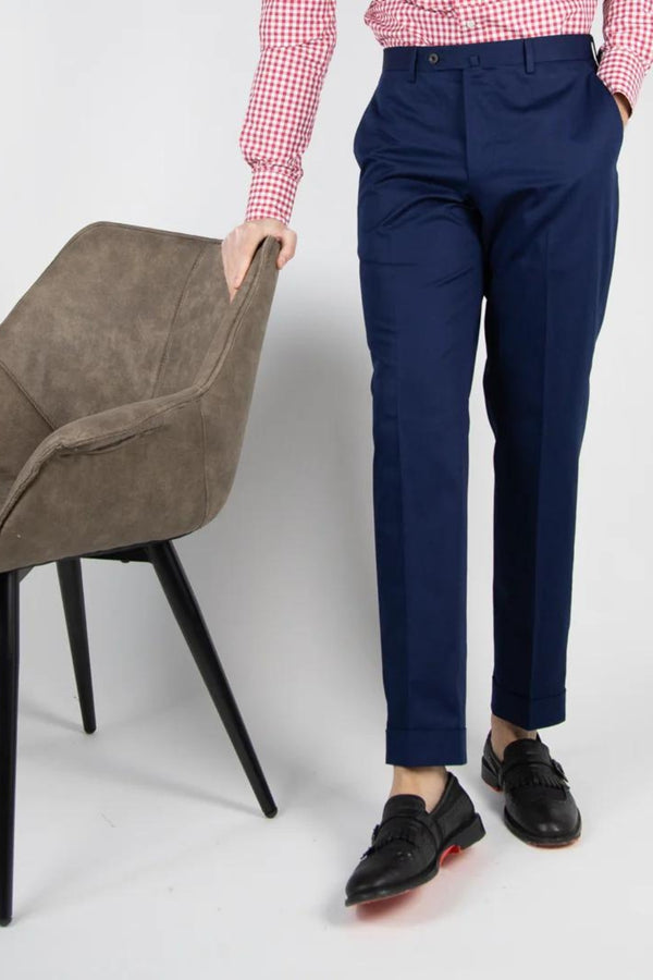 Pantalon Classique Coton Bleu - Stratos